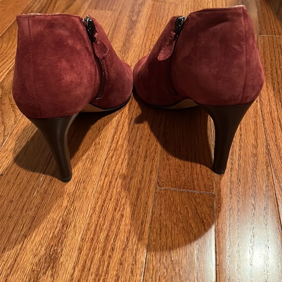 Franco Sarto Suede Peep-Toe Heels - Picture 5 of 6